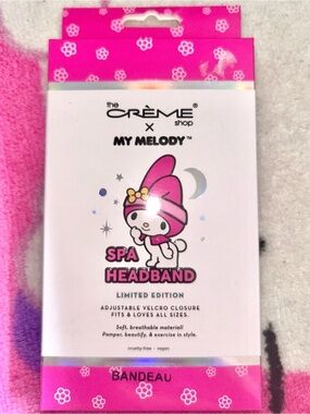 The Crème Shop x My Melody Pink Spa Headband Skincare Hair Sanrio Kawaii